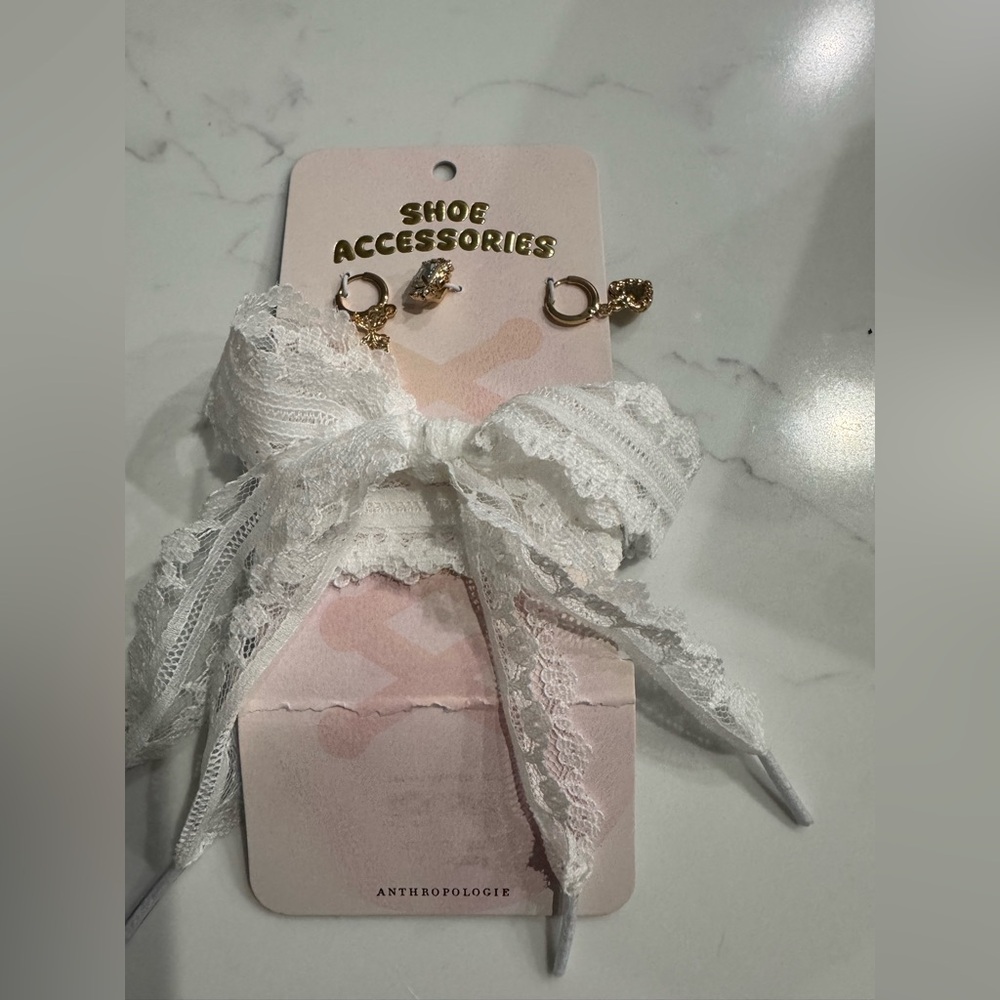 Anthropologie sneaker laces and charms